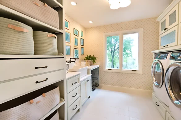 9 ý tưởng bàn gấp cho phòng giặt đẹp và thiết thực